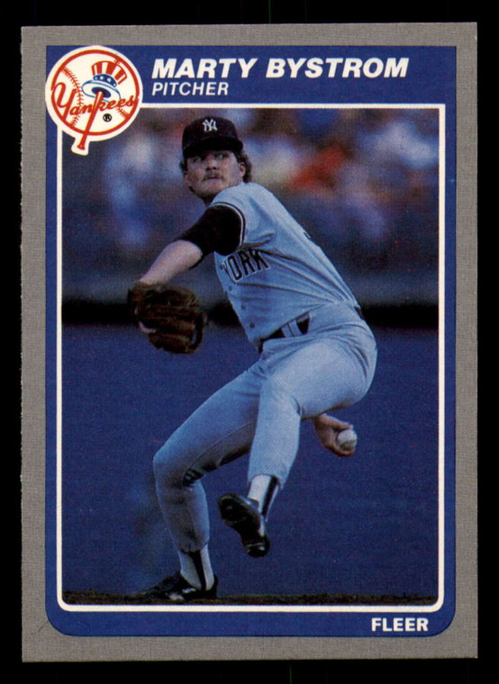 1985 Fleer #122 Marty Bystrom VG New York Yankees 