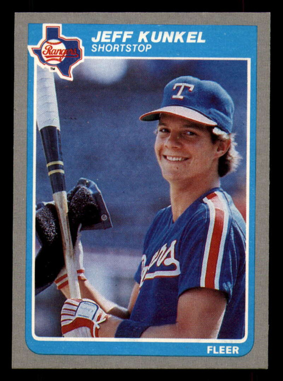 1985 Fleer #561 Jeff Kunkel VG RC Rookie Texas Rangers 