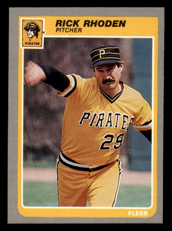 1985 Fleer #474 Rick Rhoden VG Pittsburgh Pirates 