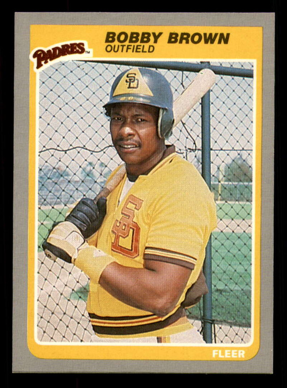 1985 Fleer #28 Bobby Brown VG San Diego Padres 