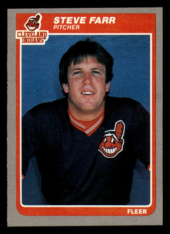 1985 Fleer #446 Steve Farr VG RC Rookie Cleveland Indians 