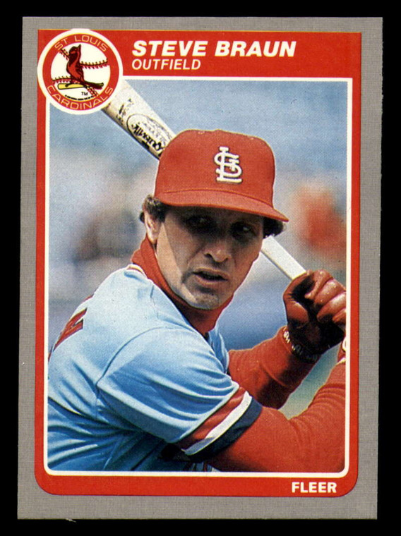 1985 Fleer #221 Steve Braun VG St. Louis Cardinals 