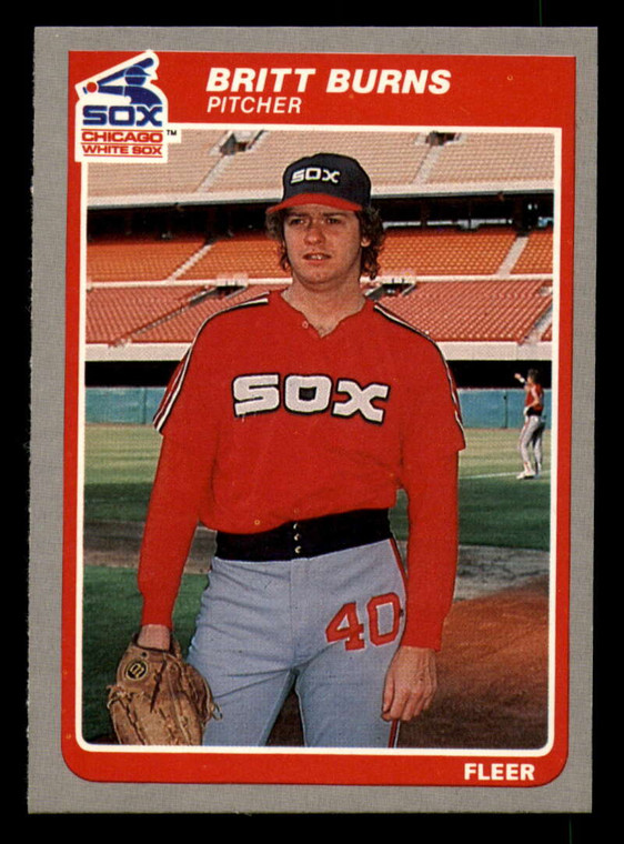 1985 Fleer #509 Britt Burns VG Chicago White Sox 