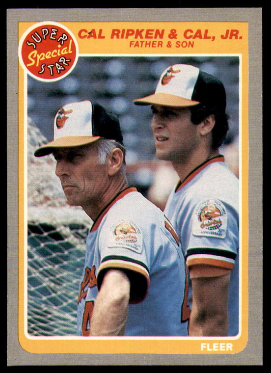 1985 Fleer #641 Cal Ripken Jr./Cal Ripken Sr. Father & Son VG Baltimore Orioles 