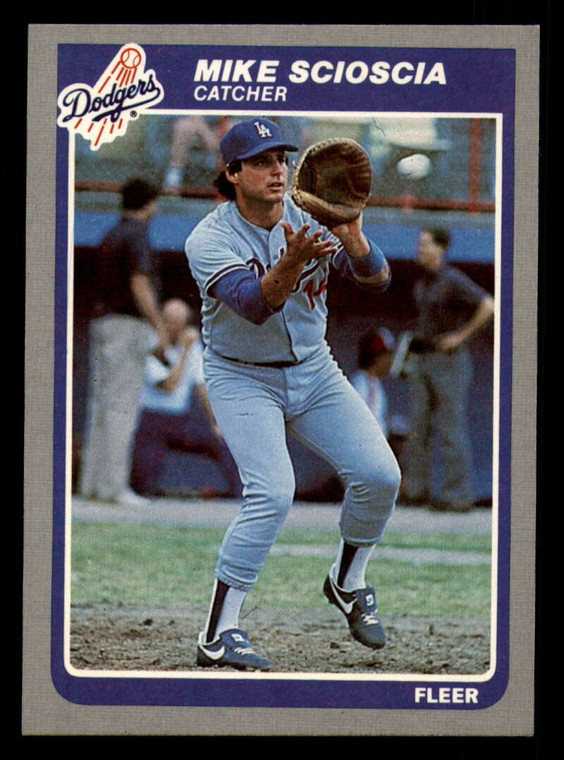 1985 Fleer #385 Mike Scioscia VG Los Angeles Dodgers 