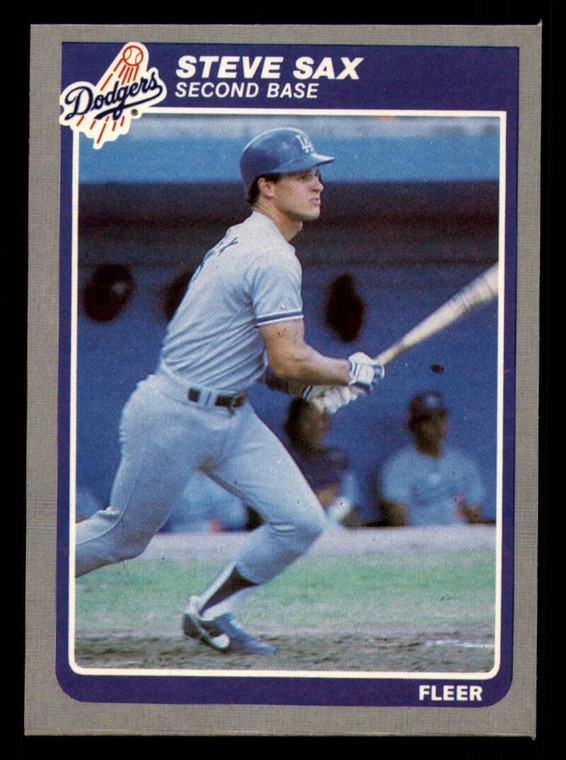 1985 Fleer #384 Steve Sax VG Los Angeles Dodgers 
