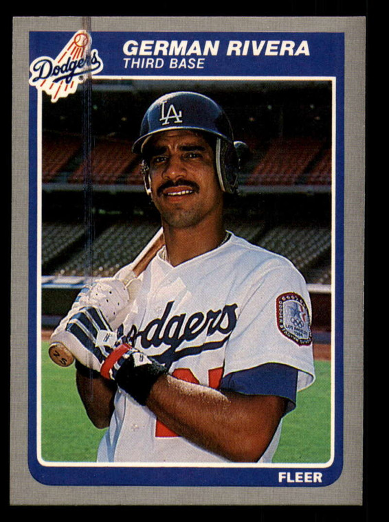 1985 Fleer #382 German Rivera VG Los Angeles Dodgers 