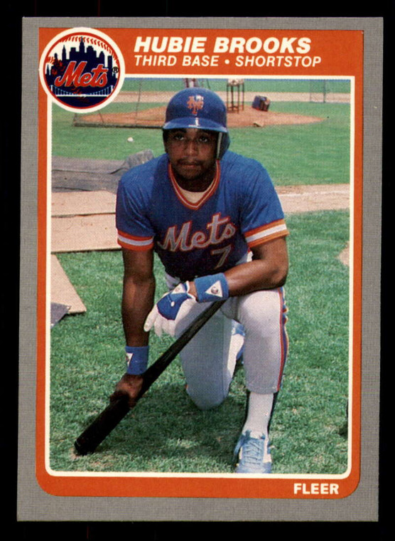 1985 Fleer #74 Hubie Brooks UER VG New York Mets 