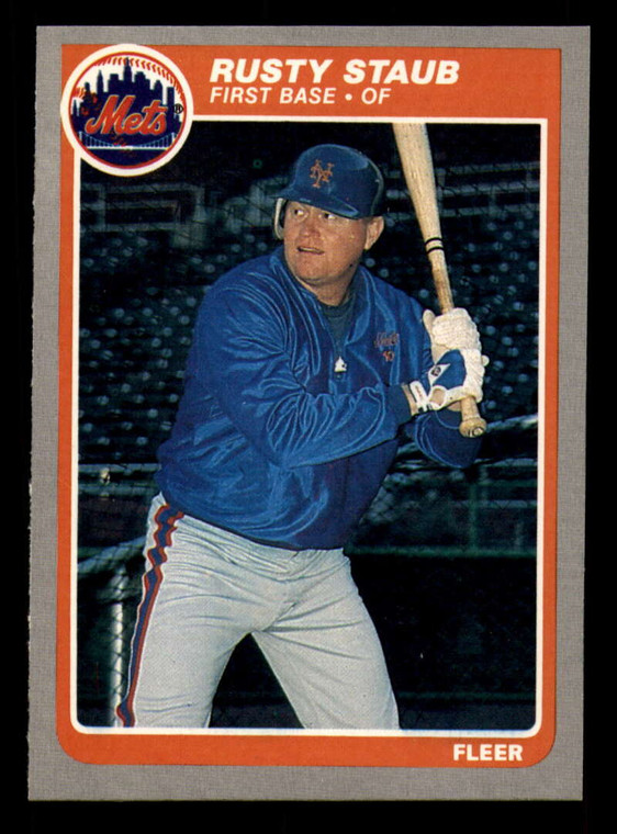 1985 Fleer #92 Rusty Staub VG New York Mets 