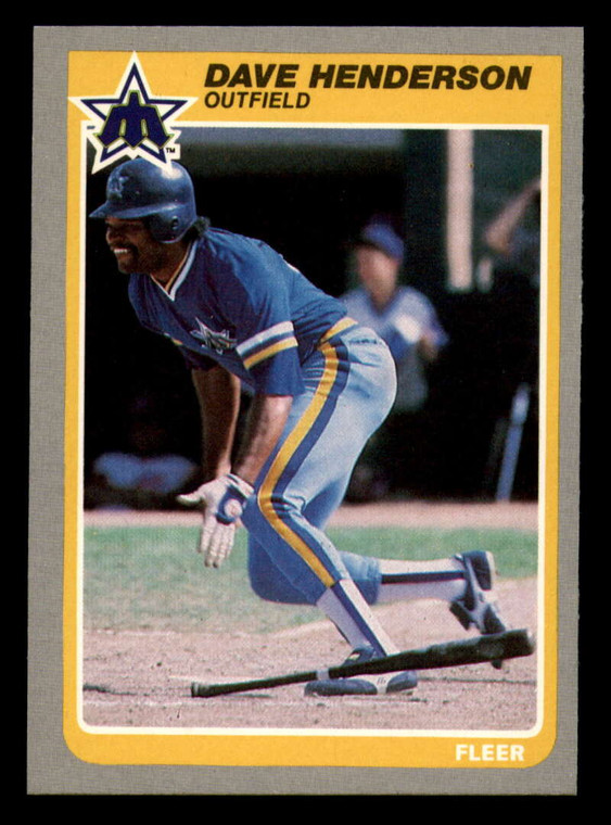 1985 Fleer #489 Dave Henderson VG Seattle Mariners 