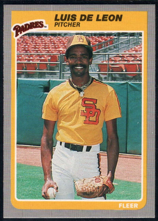 1985 Fleer #29 Luis DeLeon VG San Diego Padres 