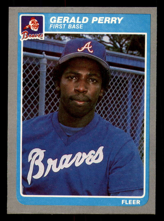 1985 Fleer #338 Gerald Perry VG Atlanta Braves 