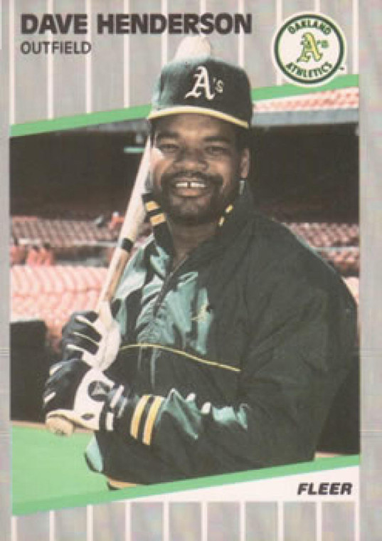 1989 Fleer #10 Dave Henderson VG Oakland Athletics 