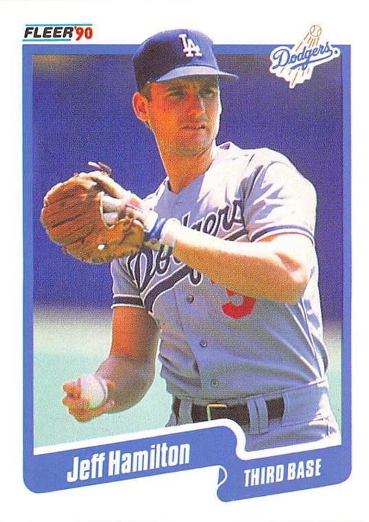 1990 Fleer #396 Jeff Hamilton VG Los Angeles Dodgers 