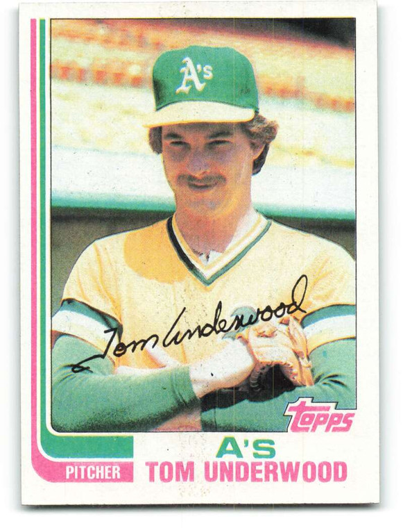 1982 Topps #757 Tom Underwood VG Oakland Athletics 