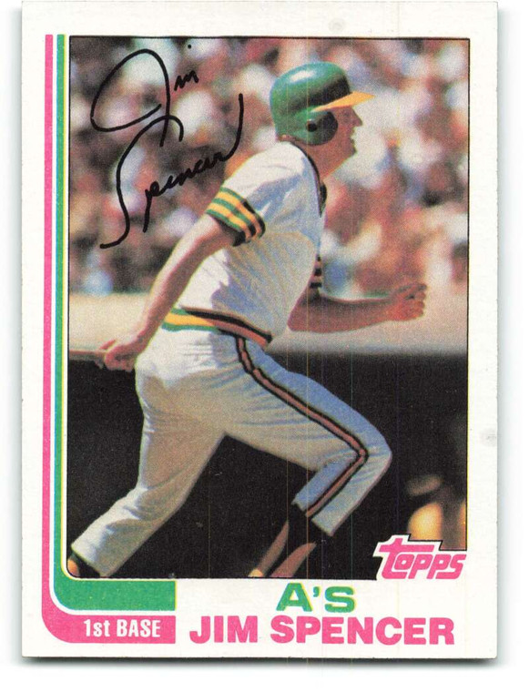 1982 Topps #729 Jim Spencer VG Oakland Athletics 