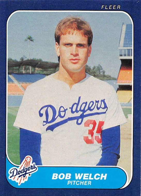 1986 Fleer #146 Bob Welch VG Los Angeles Dodgers 