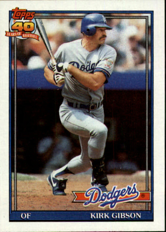 1991 Topps #490 Kirk Gibson VG Los Angeles Dodgers 