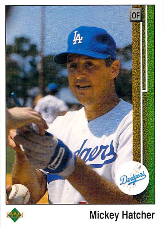 1989 Upper Deck #709 Mickey Hatcher VG Los Angeles Dodgers 