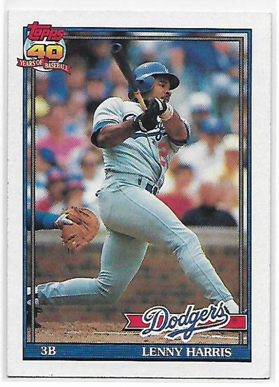 1991 Topps #453 Lenny Harris VG Los Angeles Dodgers 