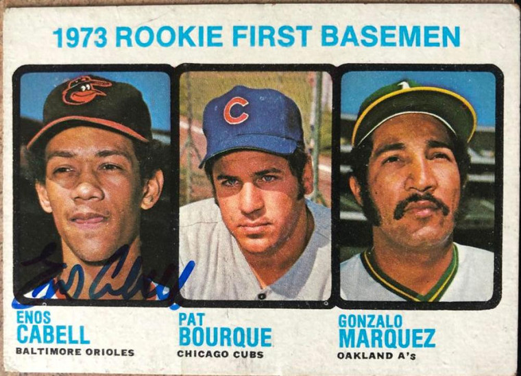 Enos Cabell Autographed 1973 Topps #605 Baltimore Orioles RC