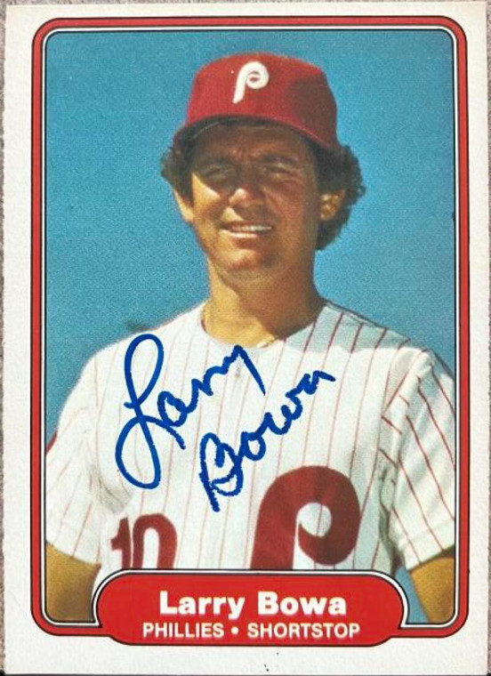 Larry Bowa Autographed 1982 Fleer #241 Philadelphia Phillies Card