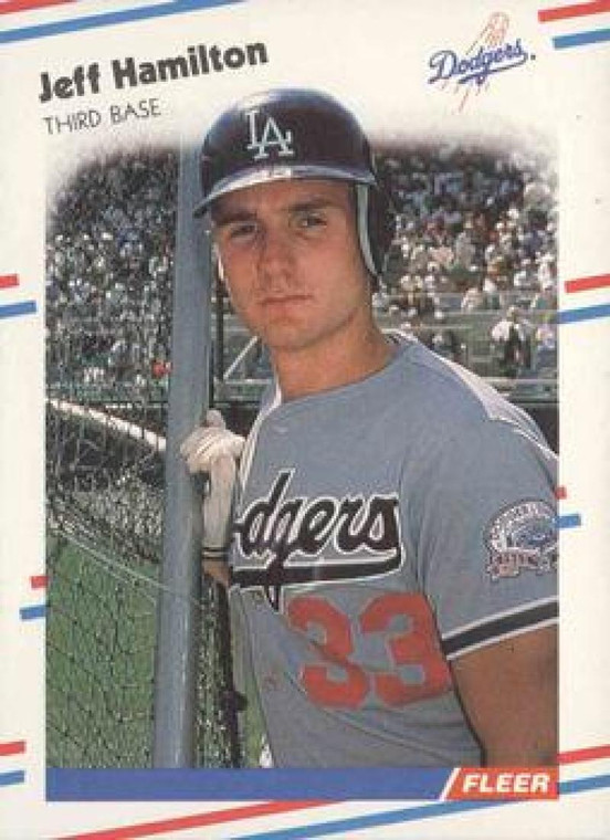 1988 Fleer #515 Jeff Hamilton VG Los Angeles Dodgers 