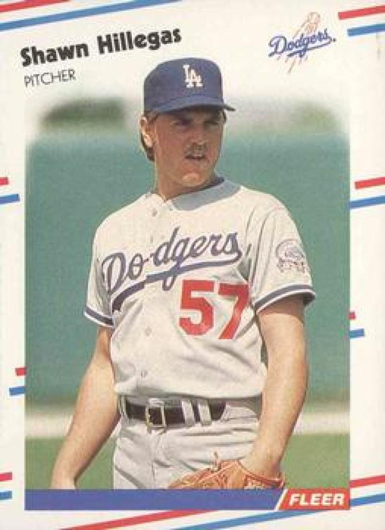 1988 Fleer #519 Shawn Hillegas VG RC Rookie Los Angeles Dodgers 