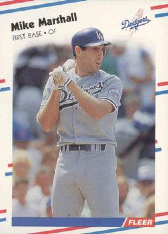 1988 Fleer #522 Mike Marshall VG Los Angeles Dodgers 