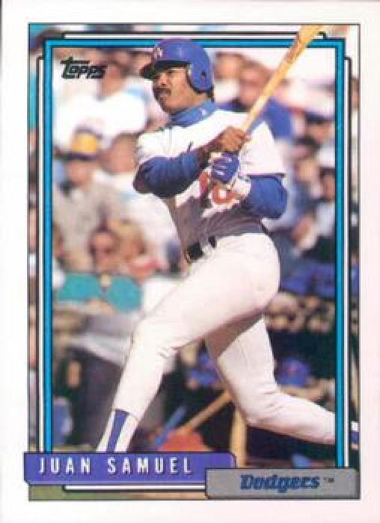 1992 Topps #315 Juan Samuel VG Los Angeles Dodgers 