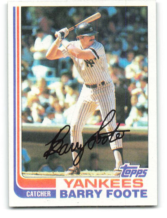 1982 Topps #706 Barry Foote VG New York Yankees 