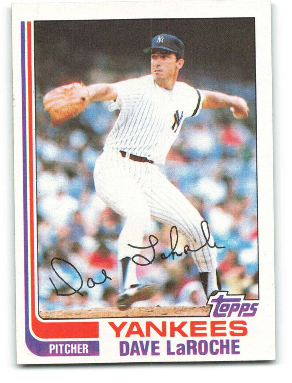 1982 Topps #142 Dave LaRoche VG New York Yankees 