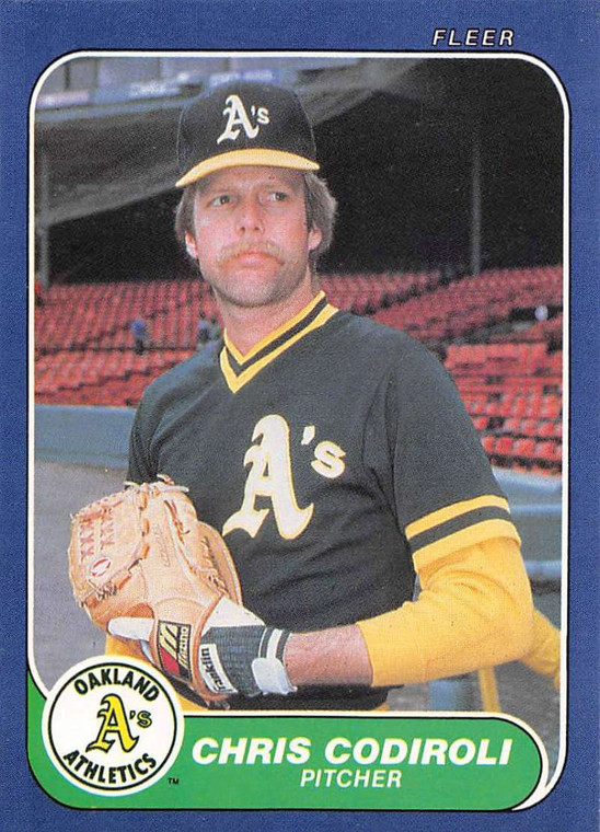 1986 Fleer #414 Chris Codiroli VG Oakland Athletics 