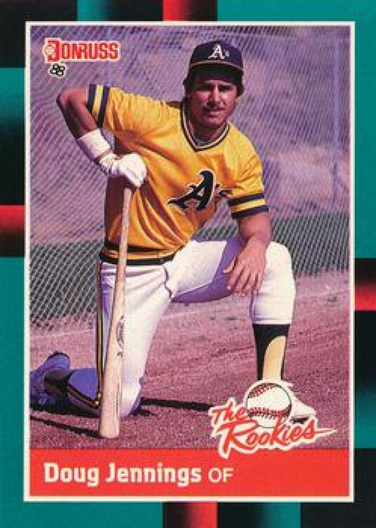 1988 Donruss Rookies #13 Doug Jennings VG RC Rookie Oakland Athletics 