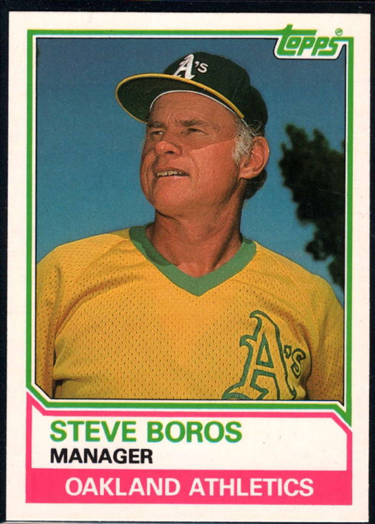 1983 Topps Traded #13T Steve Boros MG VG Oakland Athletics 