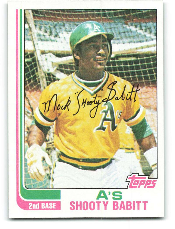 1982 Topps #578 Shooty Babitt VG RC Rookie Oakland Athletics 