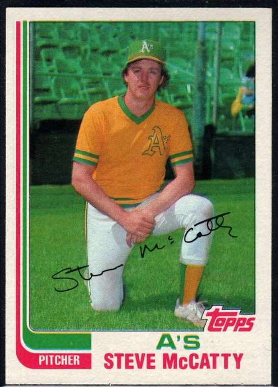 1982 Topps #113 Steve McCatty VG Oakland Athletics 