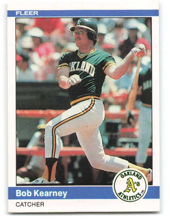 1984 Fleer #449 Bob Kearney VG Oakland Athletics 