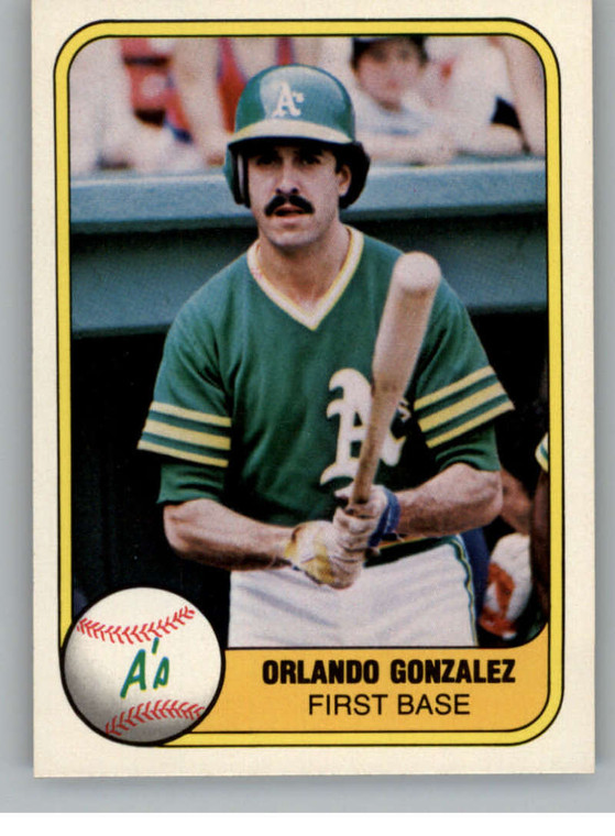 1981 Fleer #585 Orlando Gonzalez VG Oakland Athletics 