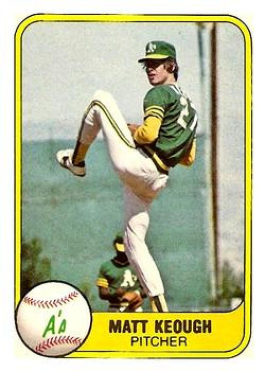 1981 Fleer #588 Matt Keough VG Oakland Athletics 