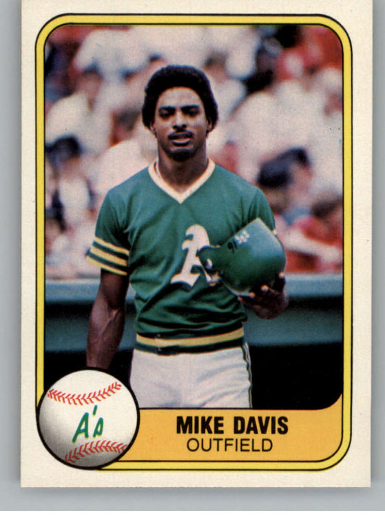 1981 Fleer #586 Mike Davis VG RC Rookie Oakland Athletics 