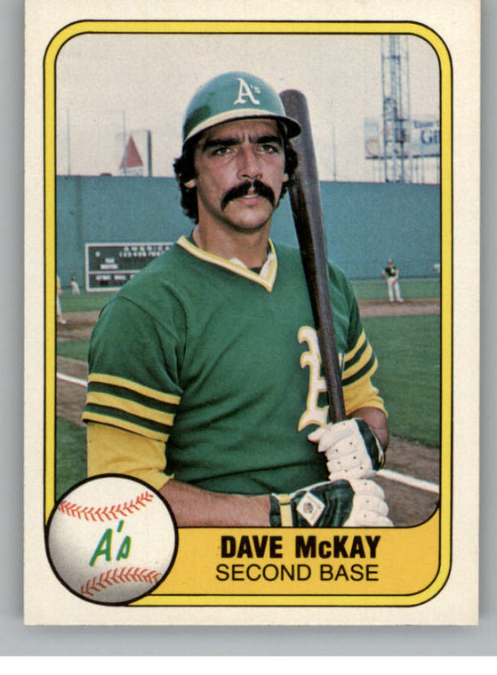 1981 Fleer #592 Dave McKay VG RC Rookie Oakland Athletics 