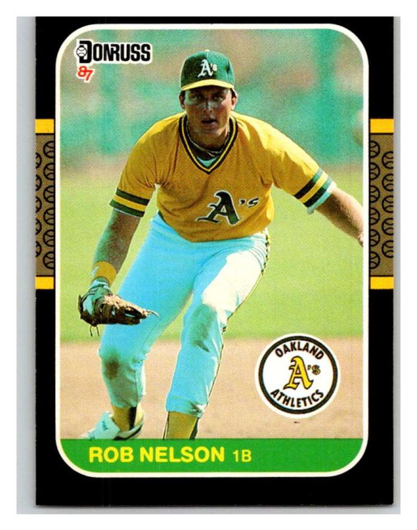 1987 Donruss #595 Rob Nelson VG RC Rookie Oakland Athletics 
