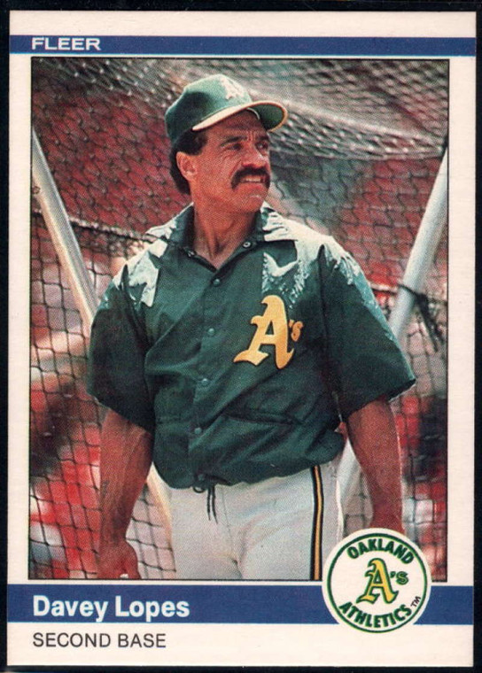 1984 Fleer #453 Davey Lopes VG Oakland Athletics 