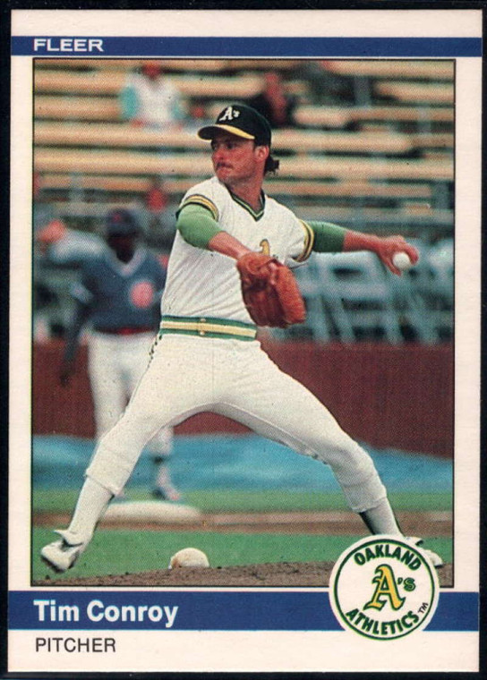 1984 Fleer #442 Tim Conroy VG RC Rookie Oakland Athletics 