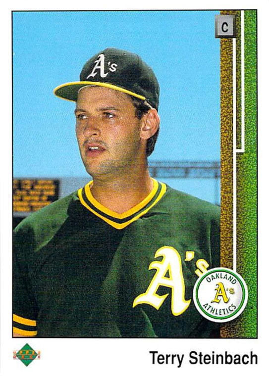 1989 Upper Deck #256 Terry Steinbach VG Oakland Athletics 