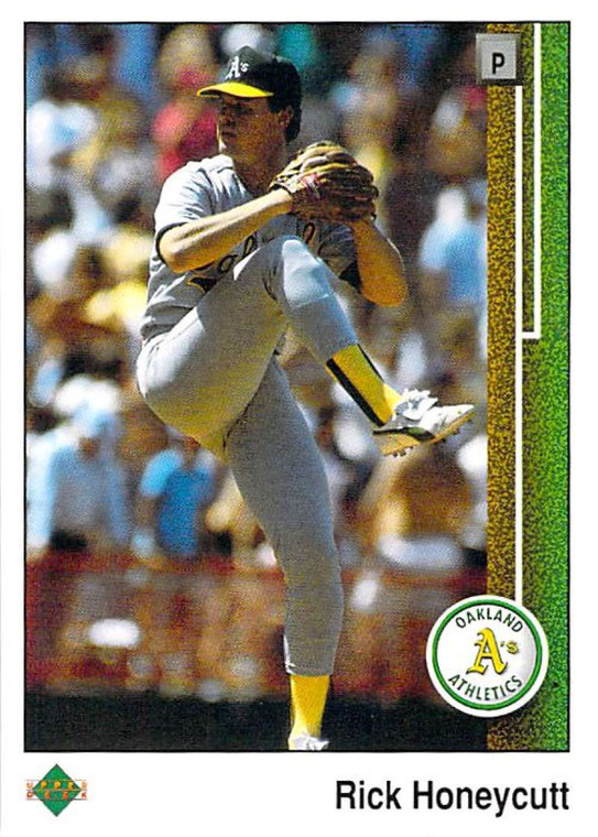 1989 Upper Deck #278 Rick Honeycutt VG Oakland Athletics 