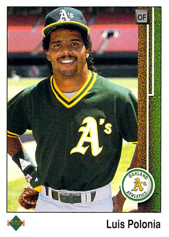 1989 Upper Deck #162 Luis Polonia VG Oakland Athletics 