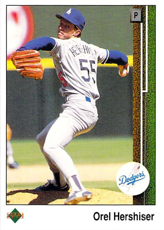 1989 Upper Deck #130 Orel Hershiser VG Los Angeles Dodgers 
