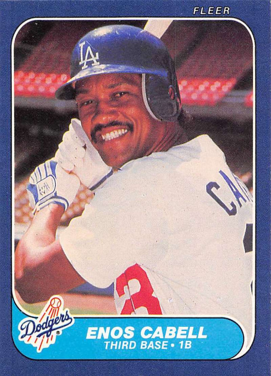 1986 Fleer #126 Enos Cabell VG Los Angeles Dodgers 